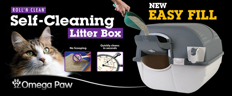 Easy Fill Roll'n Clean Self-Cleaning Litterbox